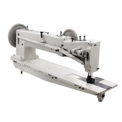 Garment Shop Heavy Duty Flat Bed Long Arm Double Needle Industrial Walking Foot Sewing Machine