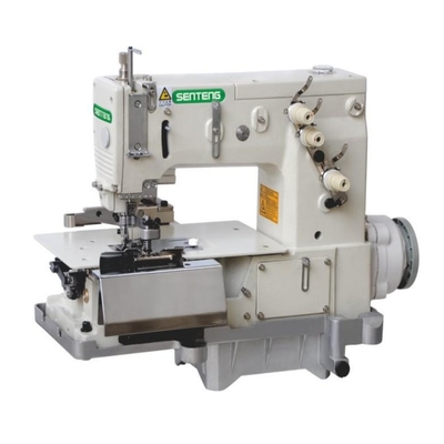 Yes Machines 2000 C, Belt St Double Needle Flat Layer Chainstitch Sewing Loop With Fabric Front Cutter Industrial Sewing Machine